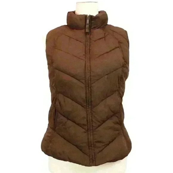 George Brown Zip Up Puffer Vest with Green Lining Size UK 8 Size US 4 - Picture 1 of 8
